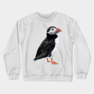 Puffin colored pencil drawing Crewneck Sweatshirt